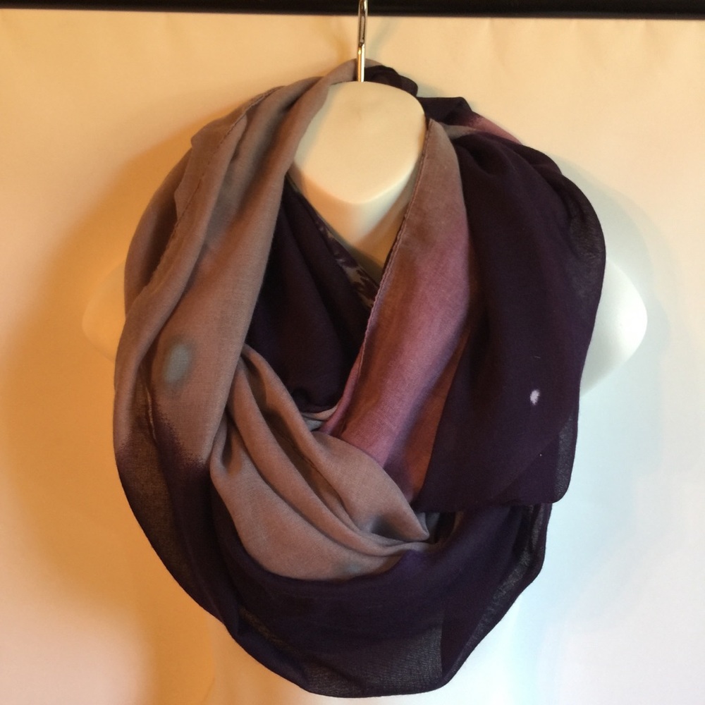DARK PURPLE ABSTRACT LARGE INFINITY SCARF
